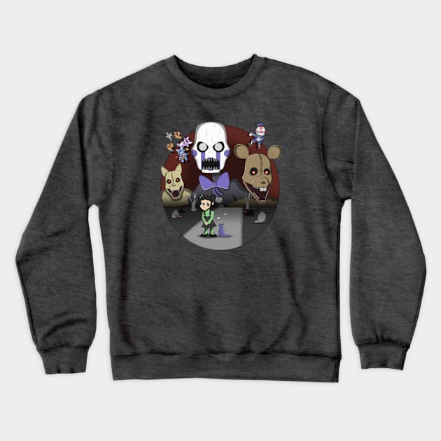 Mary and the Monsters - Five Nights at Candy's 3 Crewneck Sweatshirt by Fugitoid123